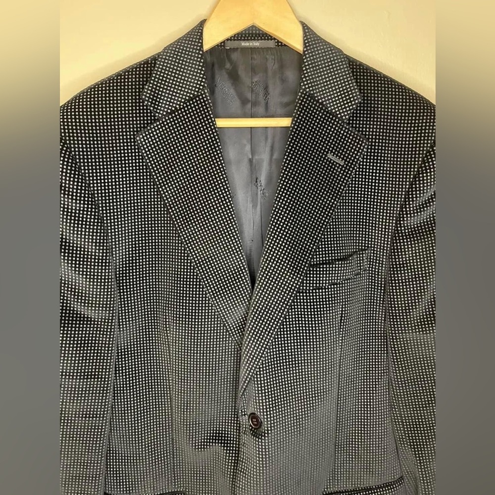 Versace Collection Men’s Suede Button Suit Jacket - Picture 4 of 13